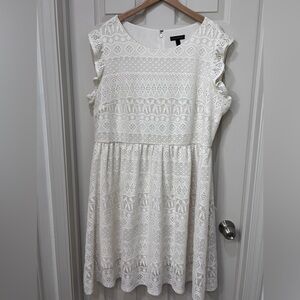 Lane Bryant Ivory Lace Dress